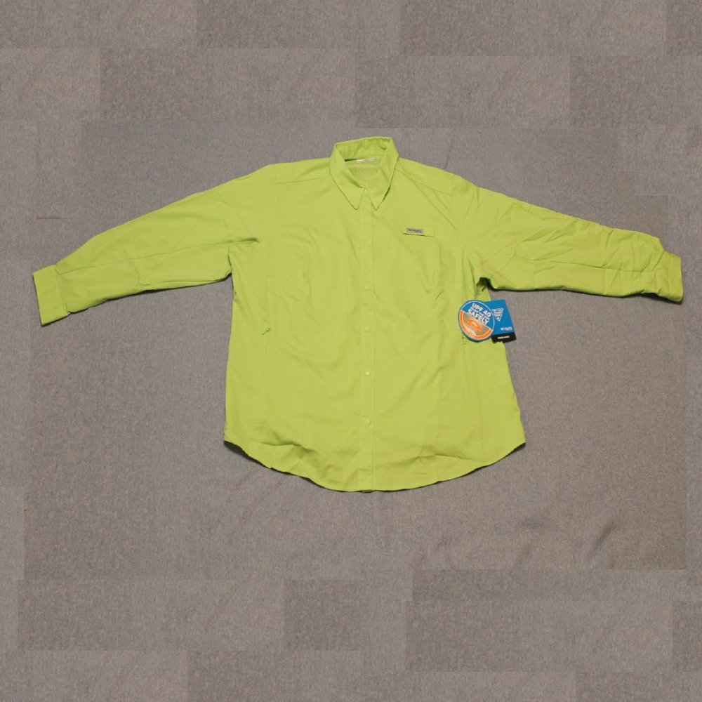 New Columbia Women's PFG Tamiami II Long Sleeve Shirt, Sz 2X/2TF